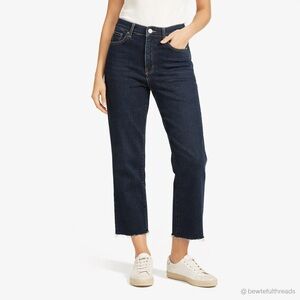 Pistola Women’s 29 Dark Indigo High Rise Cropped Straight Jeans